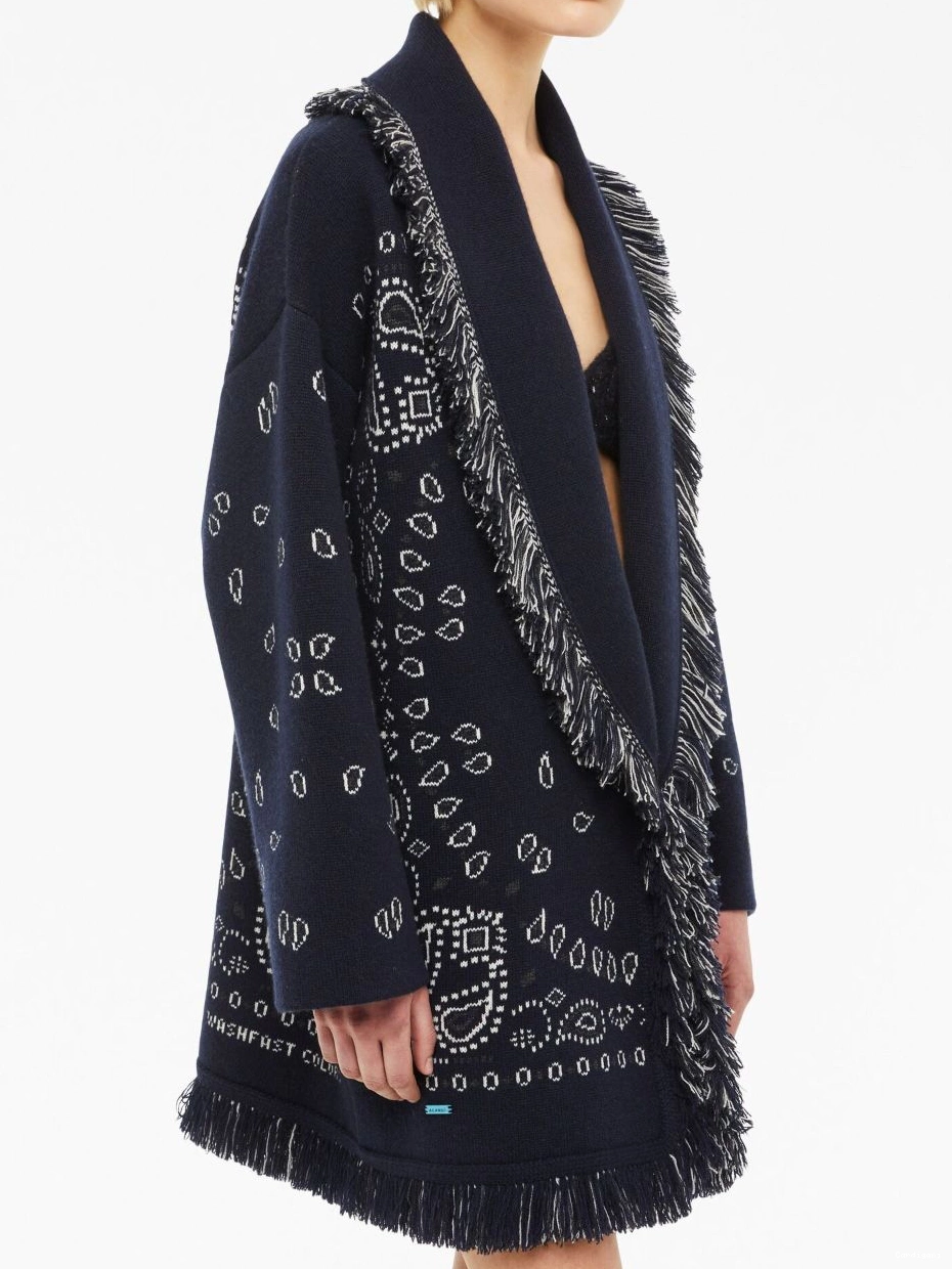 Cheap Bandana jacquard cashmere Alanui cardigan Women 0823